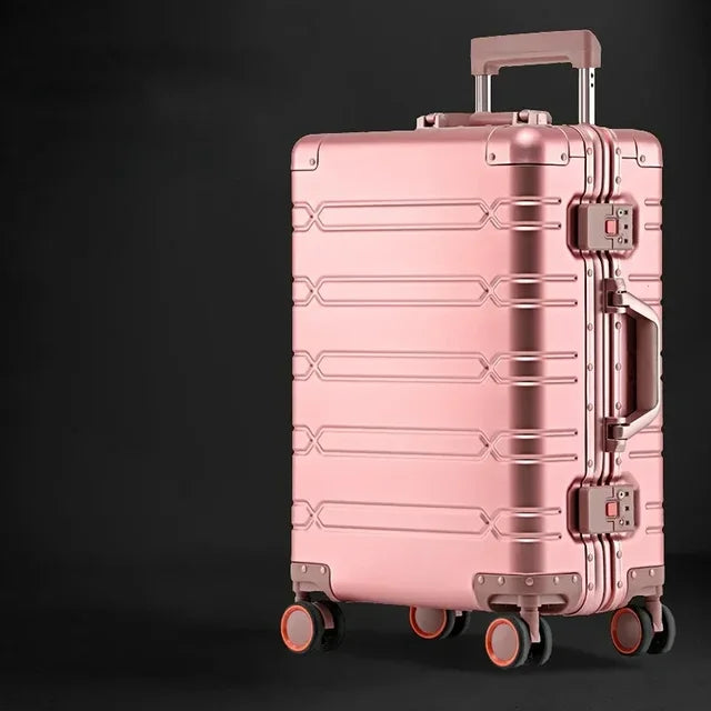 Aluminum-magnesium travel suitcase | TSA lock | 360° wheels