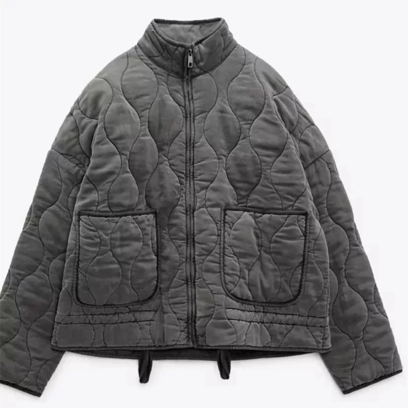 Women's Jacket | Vintage Rayon, High Collar