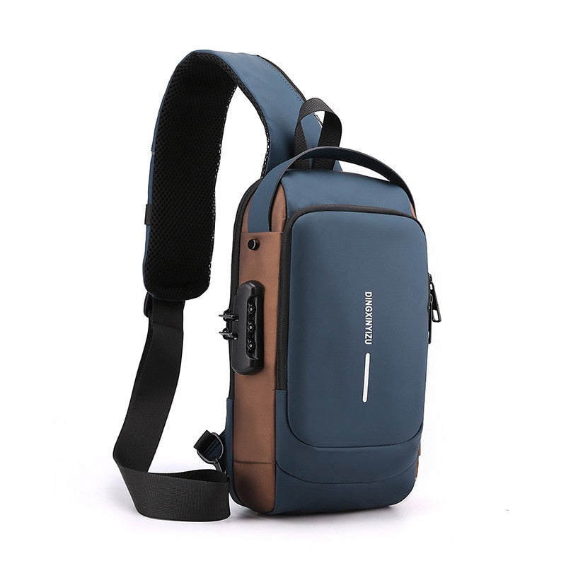 Crossbody Bag | Water-Resistant Travel Shoulder Bag with Security Lock
