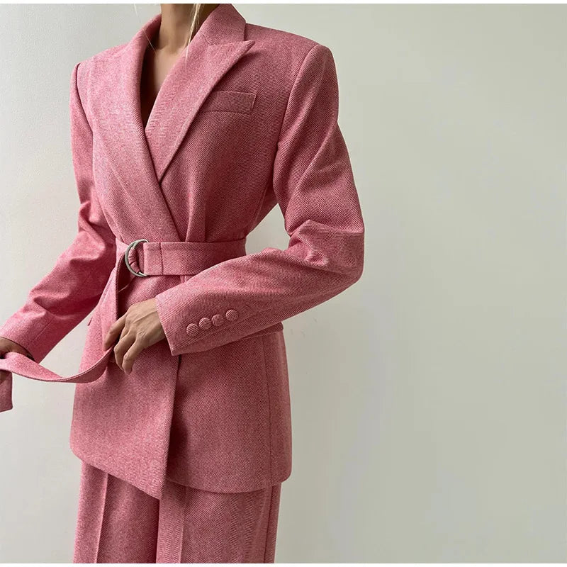 Women's Pants Suit | Corset Top, Blazer and Straight Pants