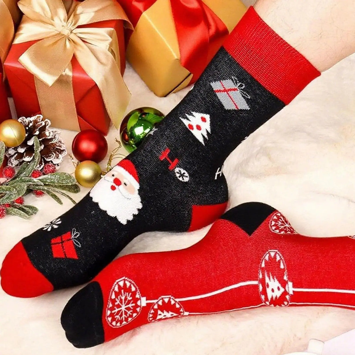 Sock Advent Calendar 12 Pairs Womens Cotton Novelty Socks Gift Set