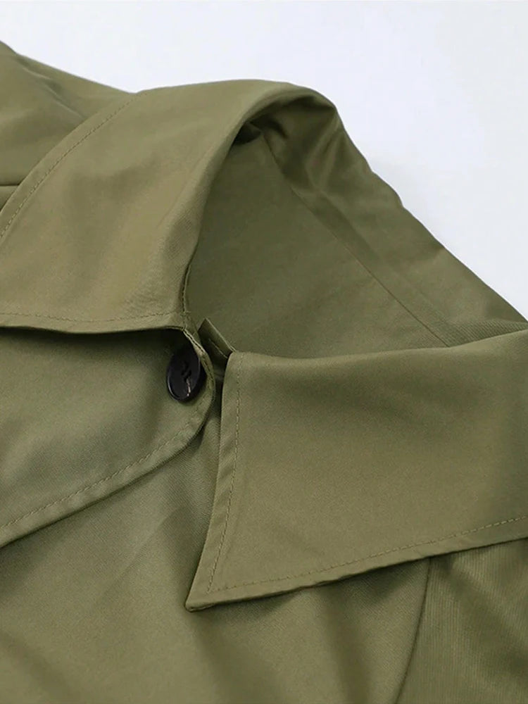 Women waterproof jacket plaid lined long trench coat single breasted