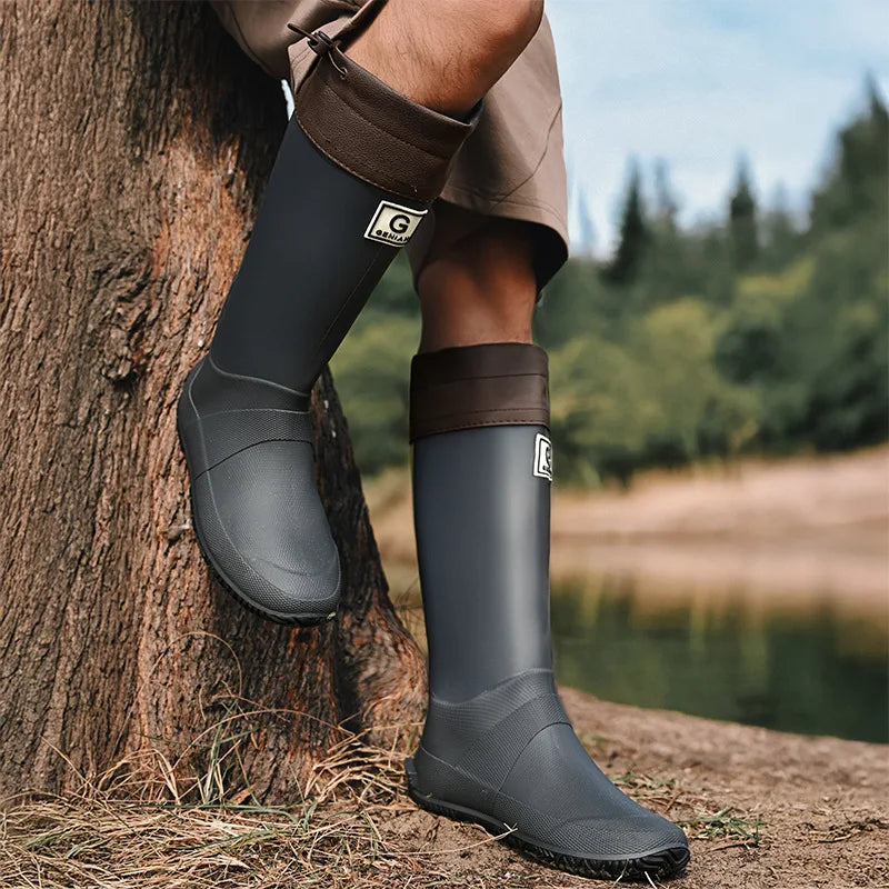 Wellies rain boots waterproof non slip knee high unisex