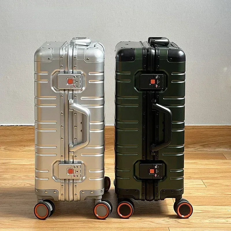 Aluminum-magnesium travel suitcase | TSA lock | 360° wheels