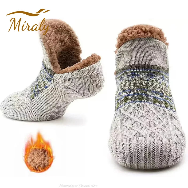 Slipper Socks | Unisex Fleece, Warm Comfort | Non Slip Grip Floor Socks