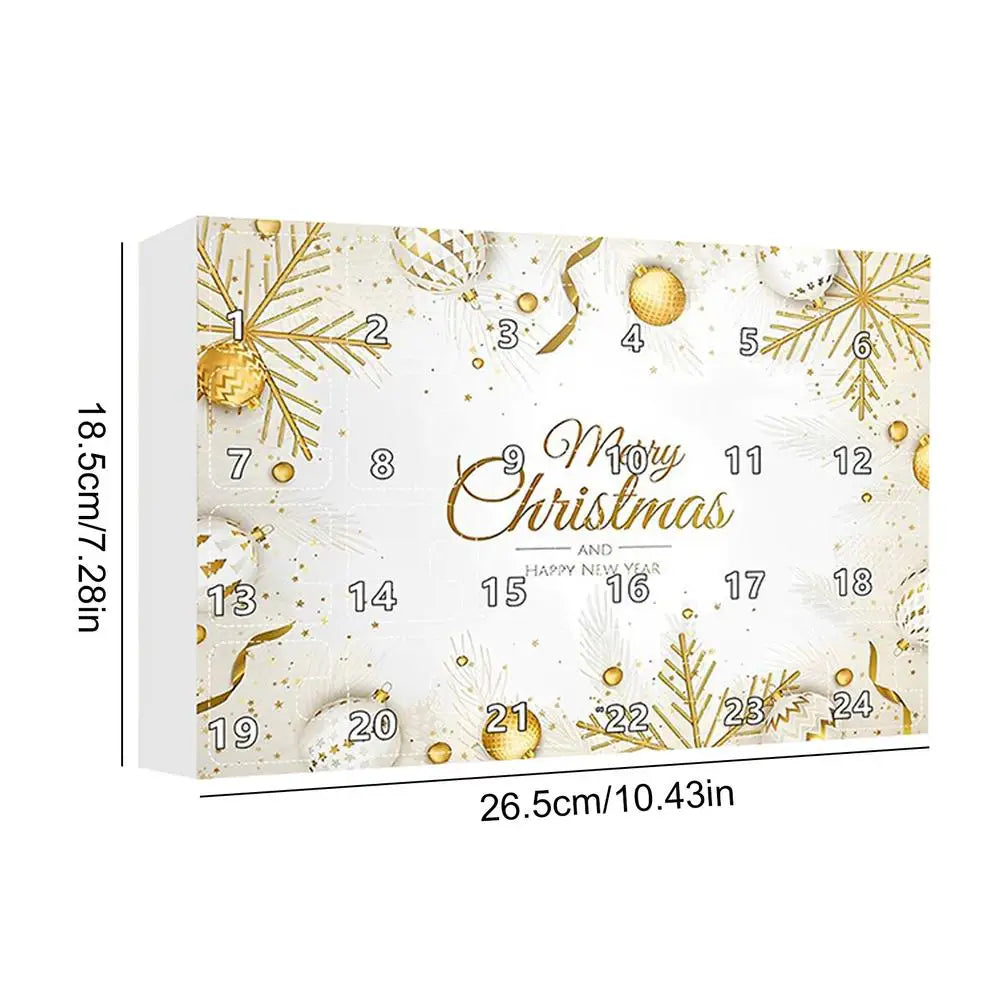 Jewelry Advent Calendar Gold Necklace Earring Bracelet 24 Days Women