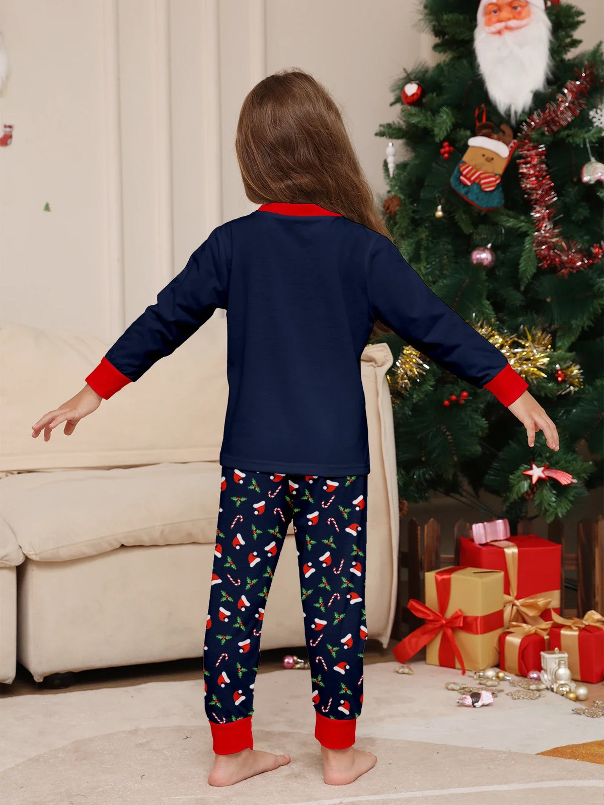 Christmas Pyjamas | Family Matching 2 Piece Outfit, Festive Xmas Print Set
