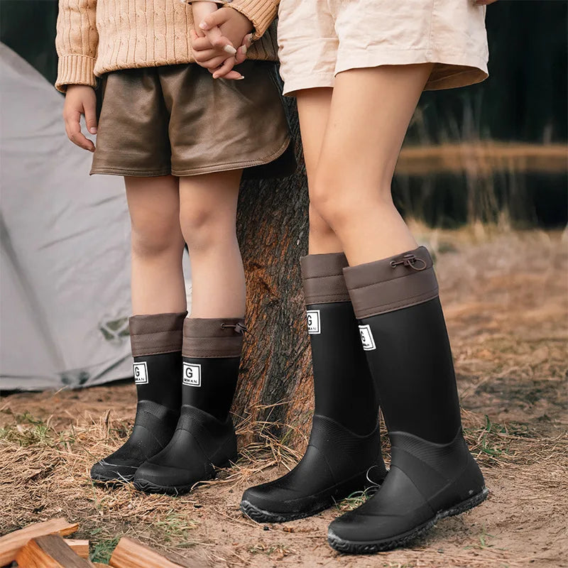 Wellies rain boots waterproof non slip knee high unisex