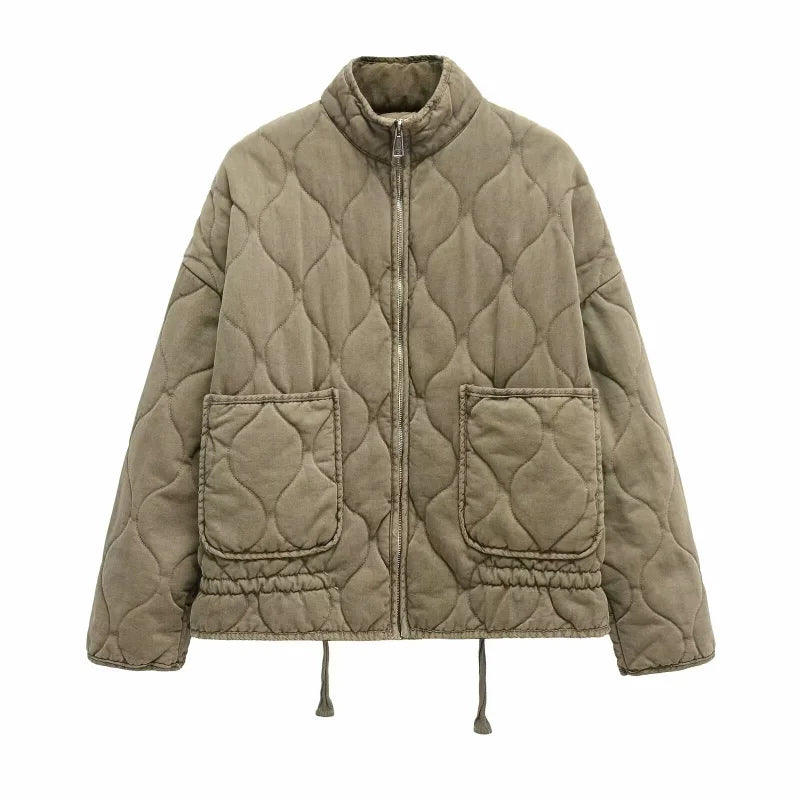 Women's Jacket | Vintage Rayon, High Collar