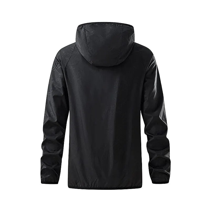 Unisex waterproof windbreaker jacket lightweight packable with UPF 40+ sun protection