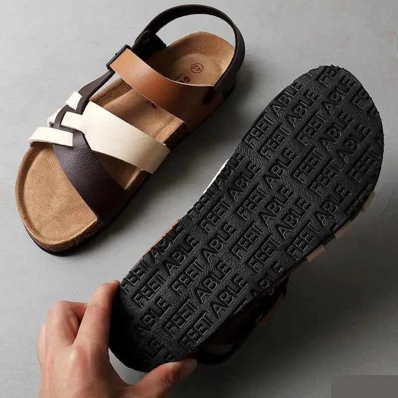 Women's Orthopedic Sandals | Leather, Arch Support | Black
