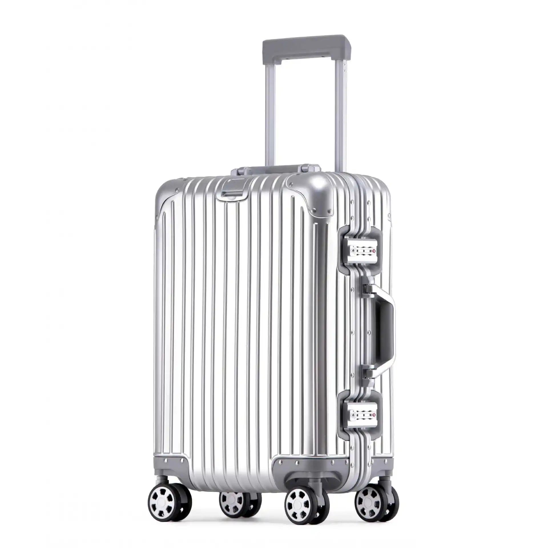 Aluminum-magnesium hard-shell travel suitcase | TSA lock
