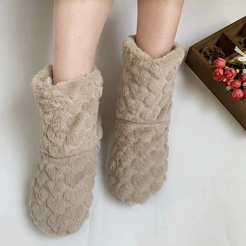 Slipper Socks | Unisex Teddy Lined, Warm Plush | Non Slip Indoor Grip