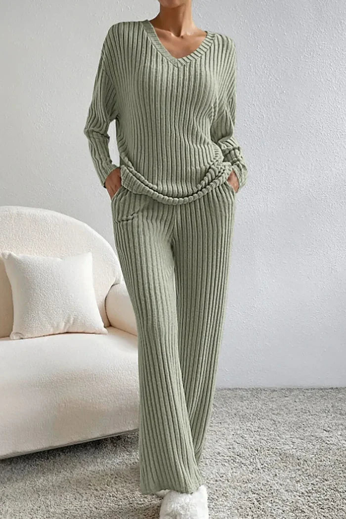 Loungewear Set | Women Ribbed Two Piece Set | Cozy Soft