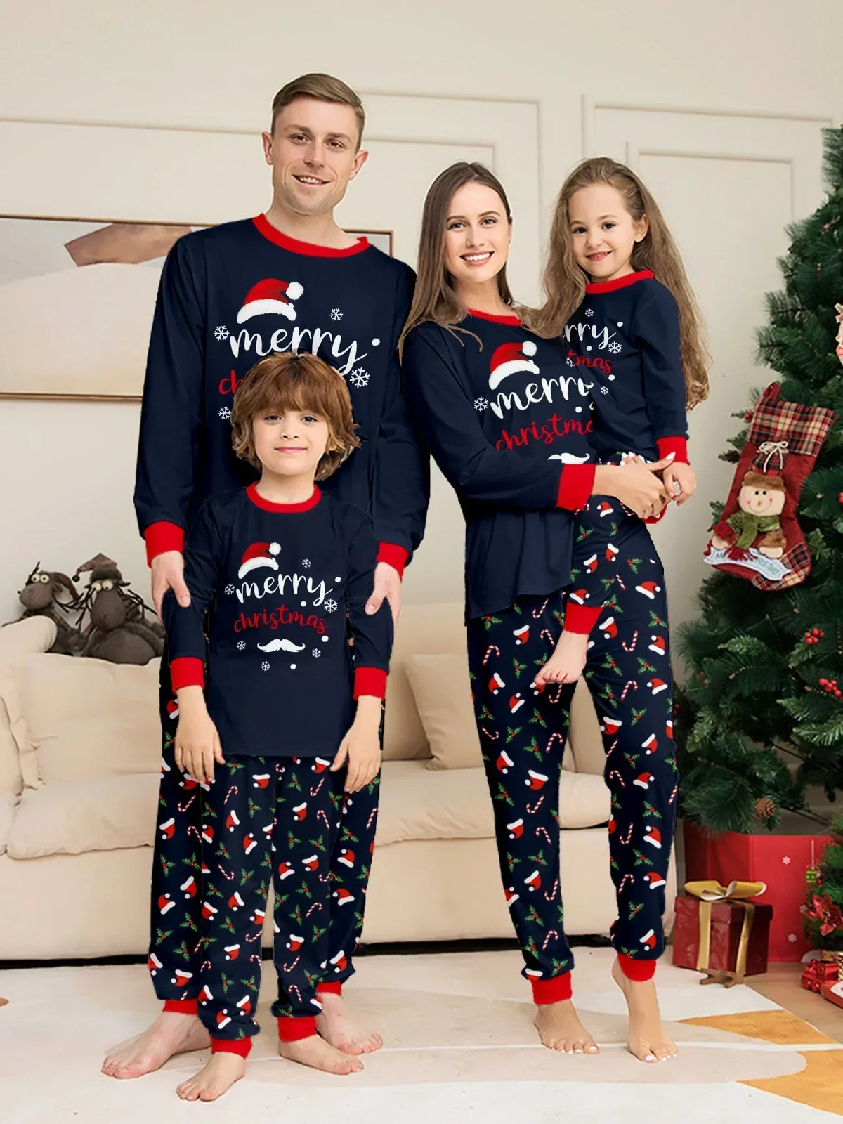 Christmas Pyjamas | Family Matching 2 Piece Outfit, Festive Xmas Print Set