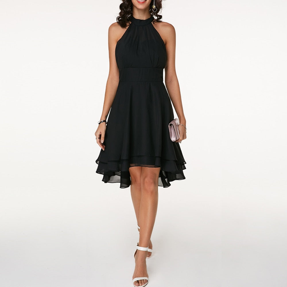 Ruffled Mini Dress - Summer Casual Style - Evening Party