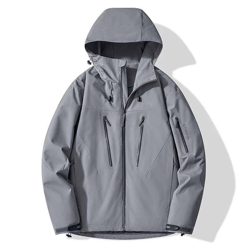 Women men waterproof jacket windproof hooded lightweight rain jacket