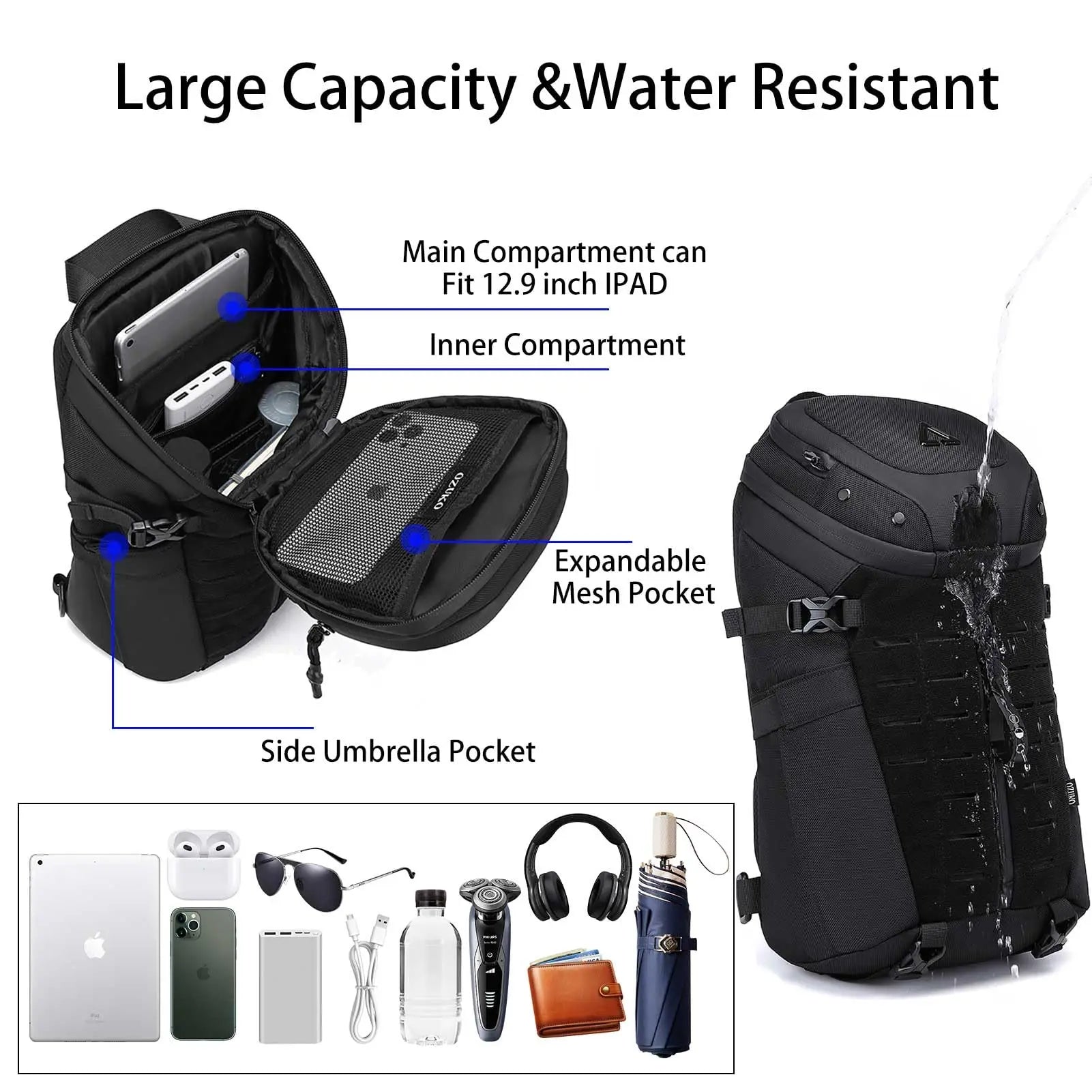 Anti-Theft Crossbody Bag | Waterproof, USB Charging Port