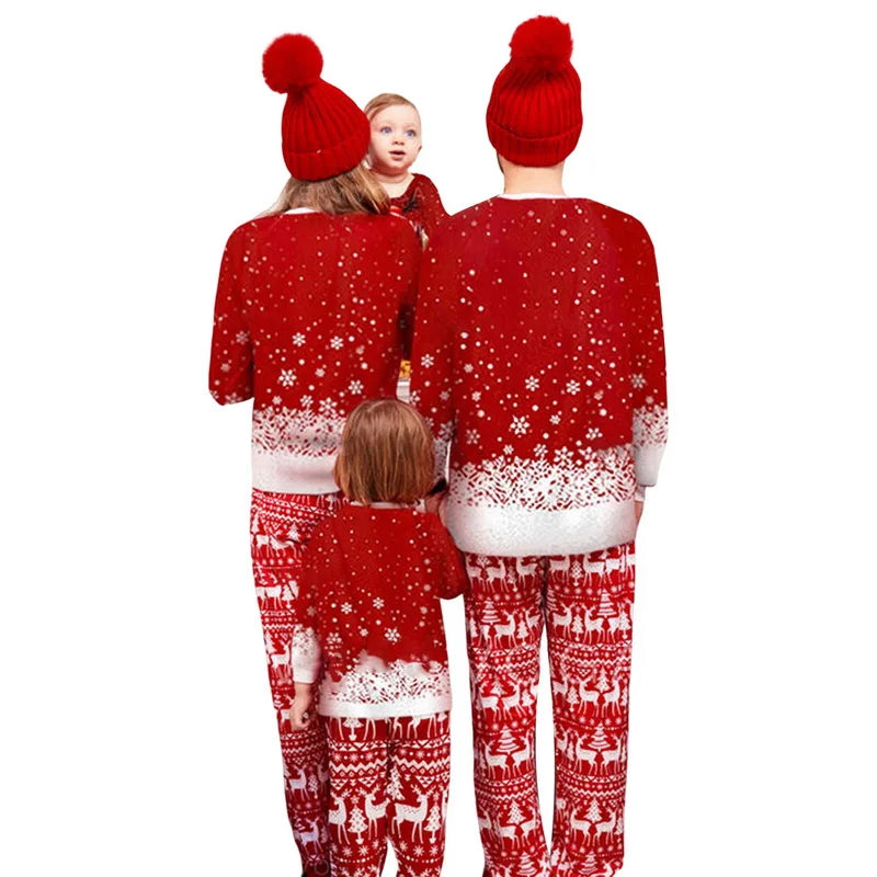 Christmas Pyjamas | Women's Reindeer Print, Festive Loungewear Sleep Set