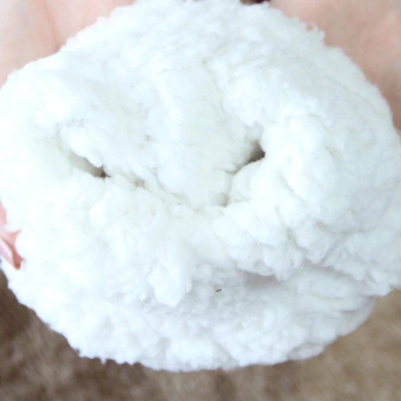 Slipper Socks | Men’s Fluffy, Thermal Crew | Non Slip Snowflake Grip