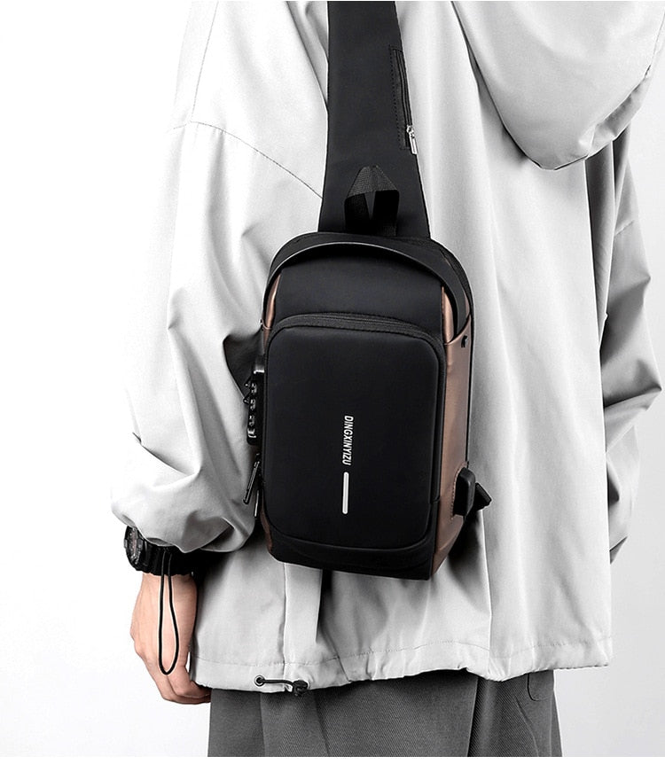 Crossbody Bag | Water-Resistant Travel Shoulder Bag with Security Lock