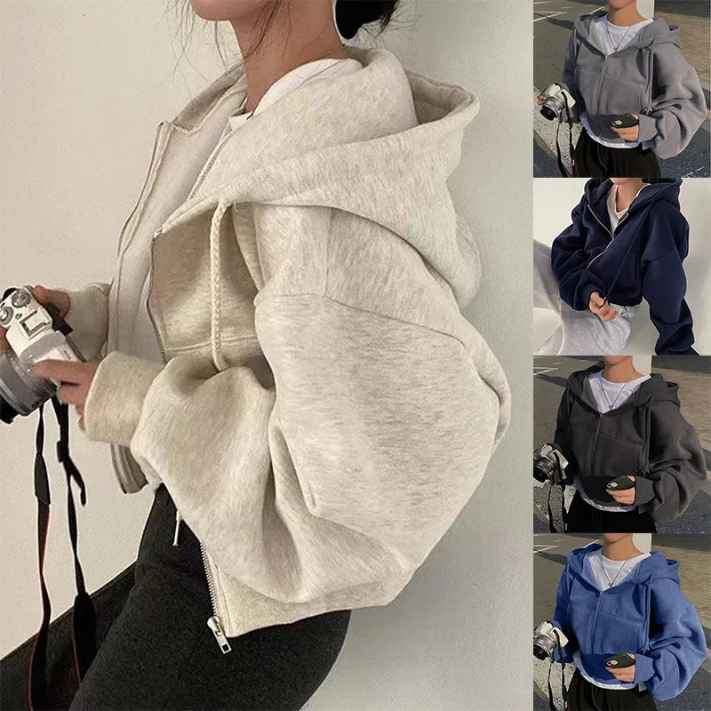 Women's Fleece Hoodie | Warm Lining, Relaxed Fit