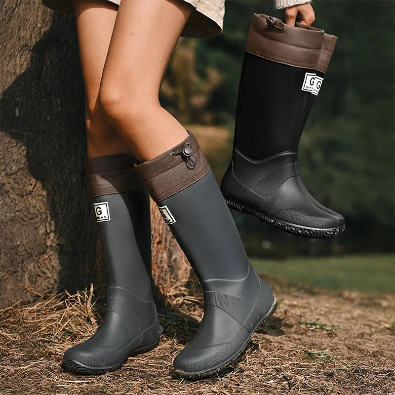 Wellies rain boots waterproof non slip knee high unisex