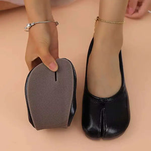 Women's Tabi Ballet Flats | Split Toe, Soft Leather, Slip-On