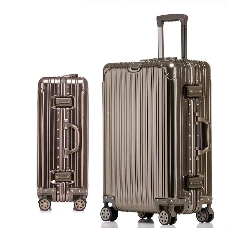 Aluminum-magnesium travel suitcase | Hard shell, TSA lock | 360° wheels