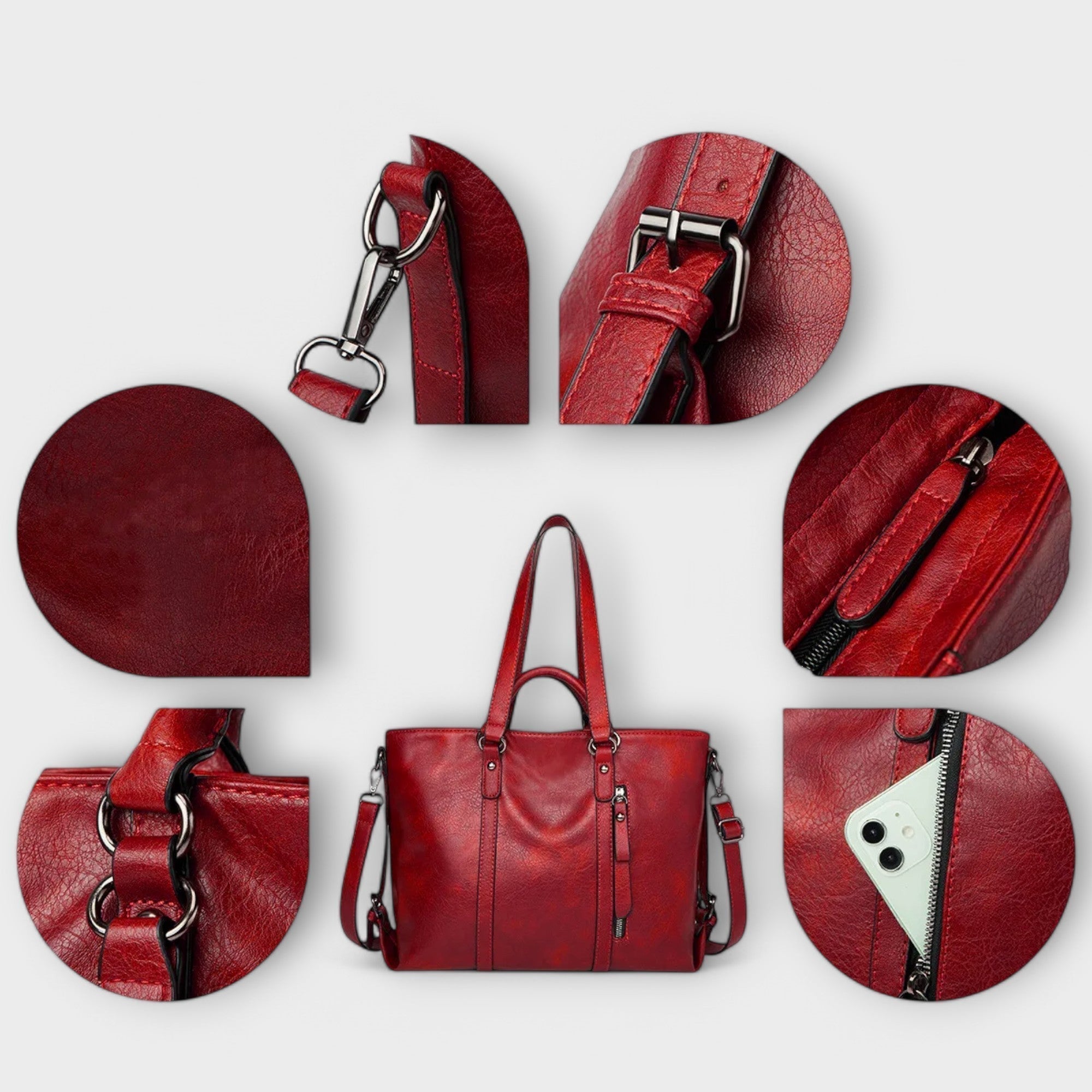 Women's Leather Bag | Large, Spacious Tote | Brown, Black, Blue
