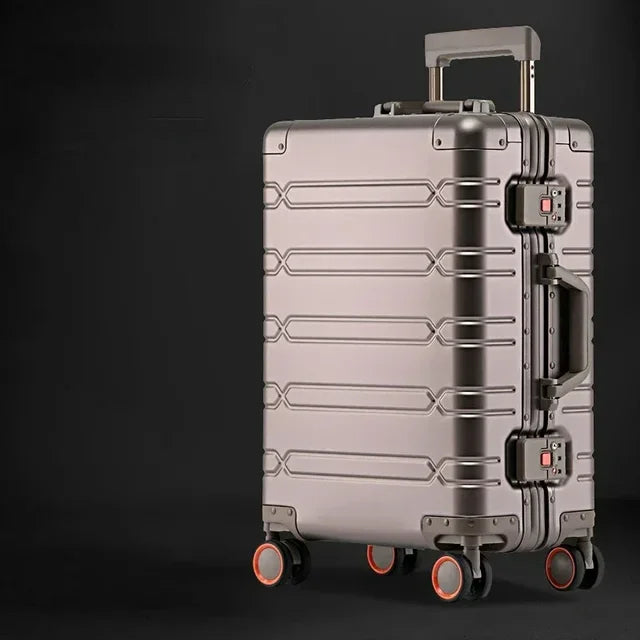 Aluminum-magnesium travel suitcase | TSA lock | 360° wheels