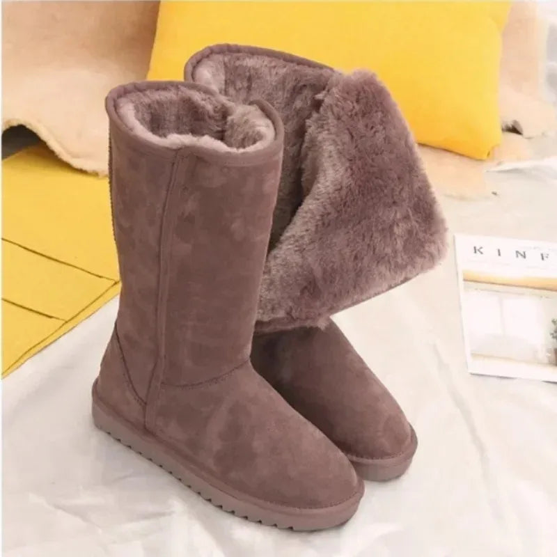 Women's Winter Boots | Waterproof Leather, Fur Lined, Calf High