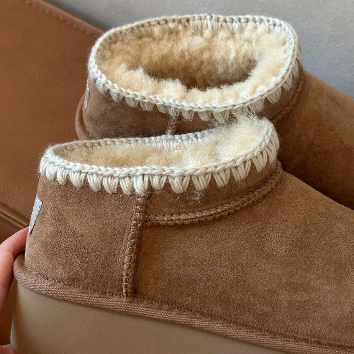 Women's Ankle Boots | Suede, Plush Lined | Winter Style, Flat Heel, Round Toe