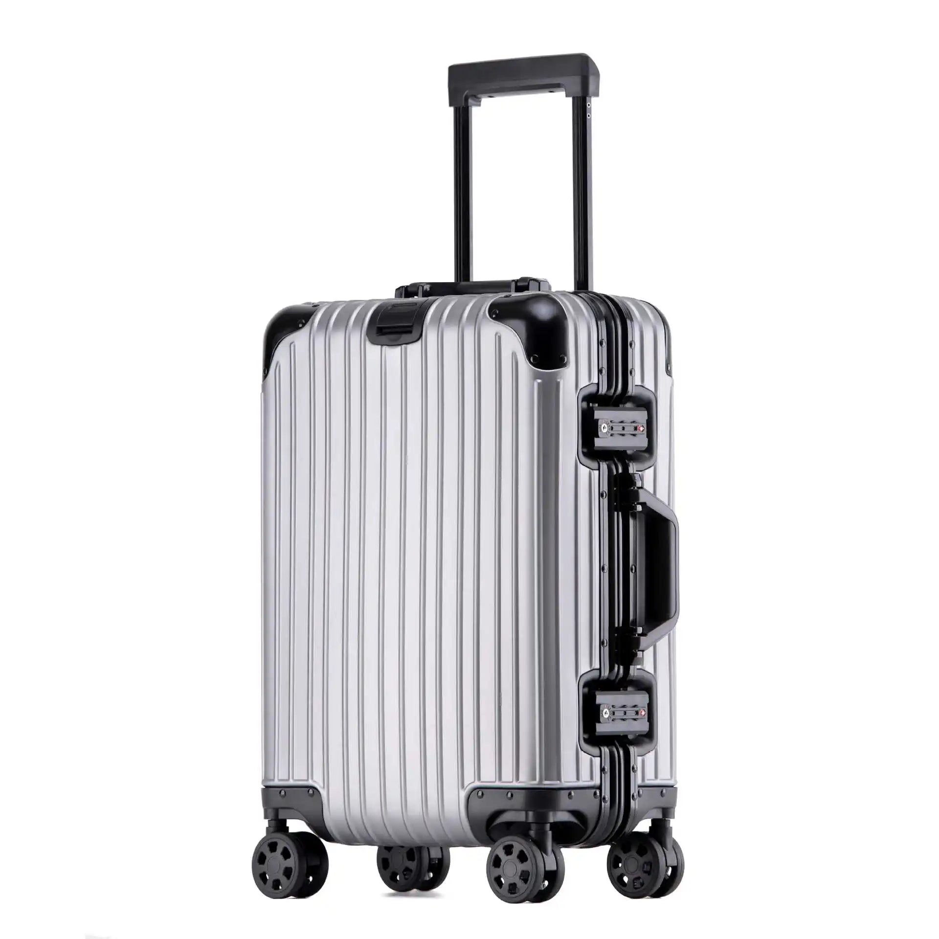 Aluminum-magnesium hard-shell travel suitcase | TSA lock