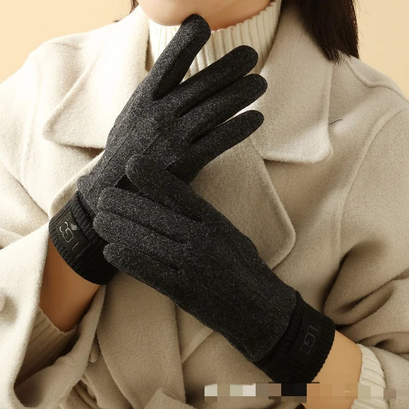Cashmere Gloves | Unisex Winter Warmth, Full Finger | Touchscreen Compatible