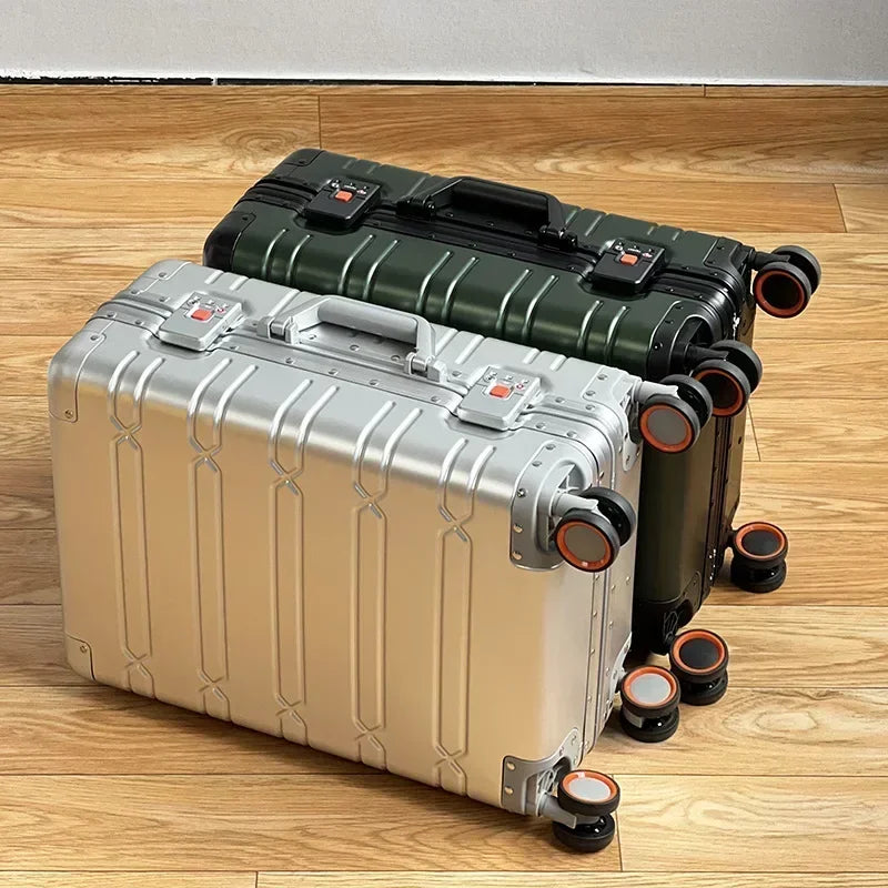 Aluminum-magnesium travel suitcase | TSA lock | 360° wheels
