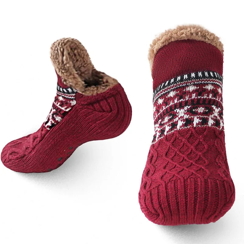 Slipper Socks | Unisex Fleece, Warm Comfort | Non Slip Grip Floor Socks