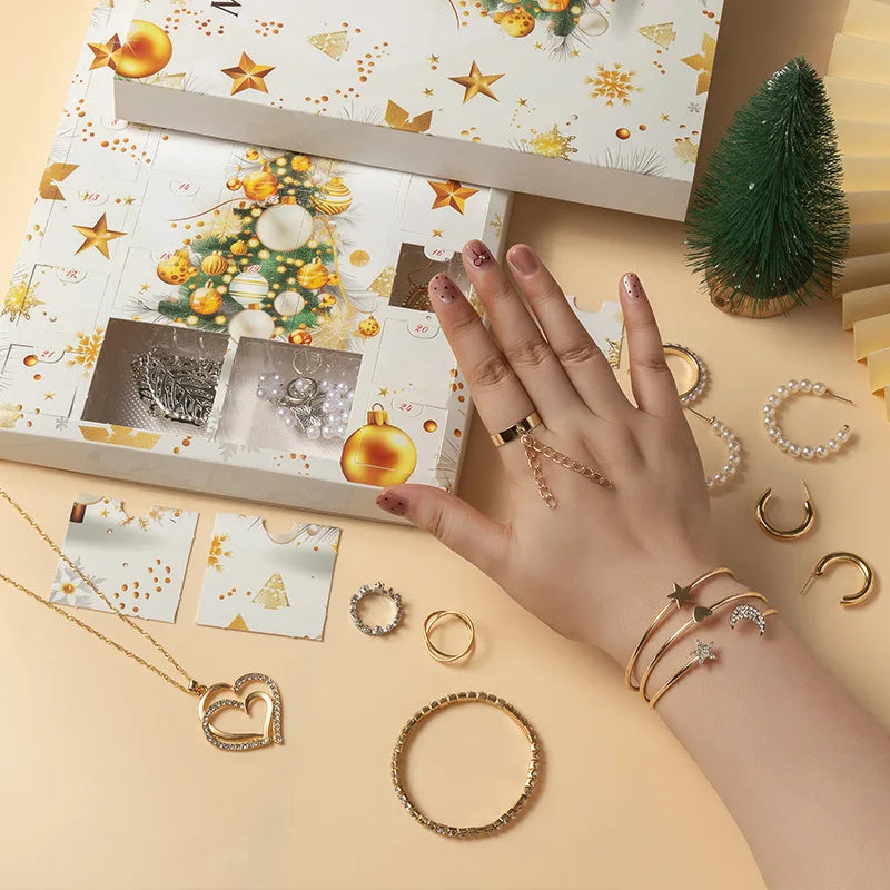 Jewelry Advent Calendar 24 Days Christmas Countdown Womens Set