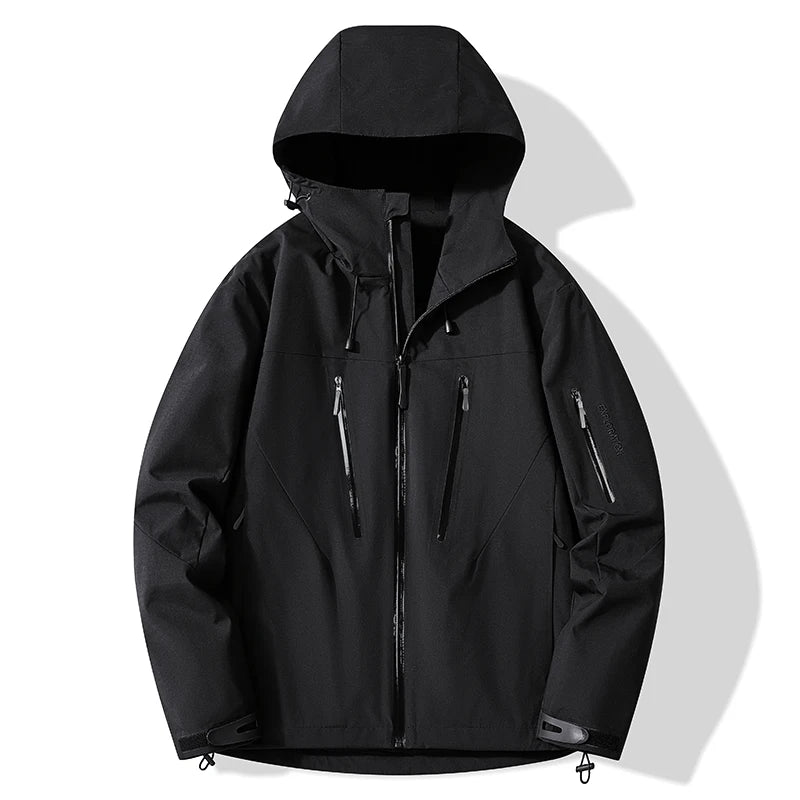 Women men waterproof jacket windproof hooded lightweight rain jacket