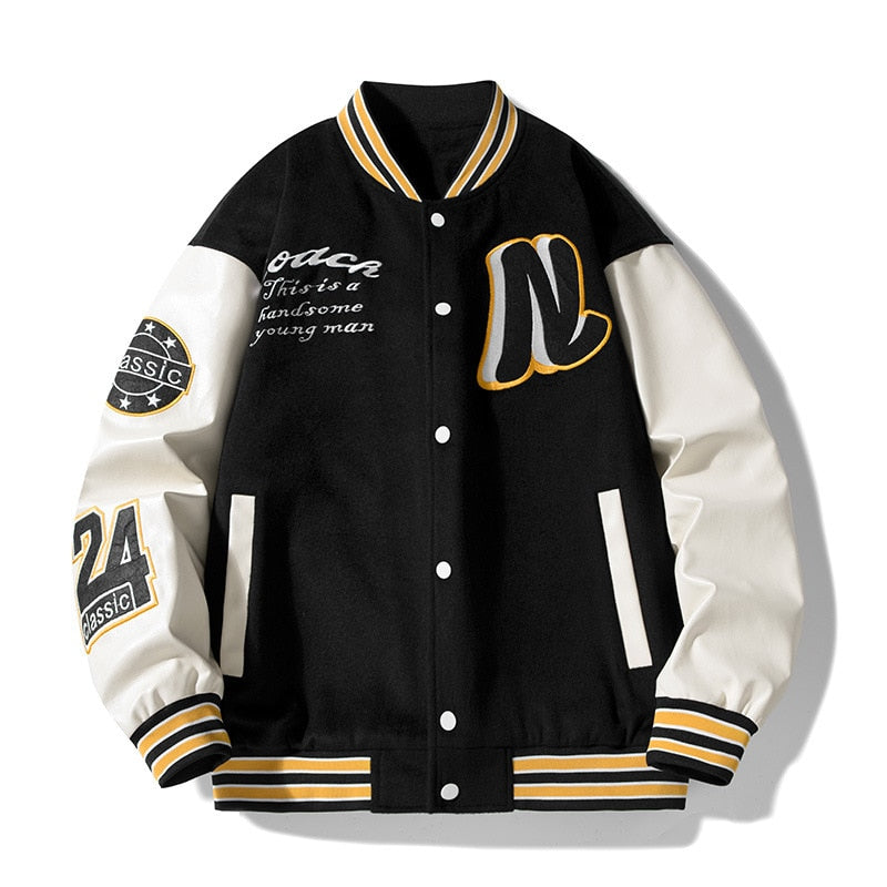Men's Varsity Bomber Jacket | Baseball Style | Casual Streetwear