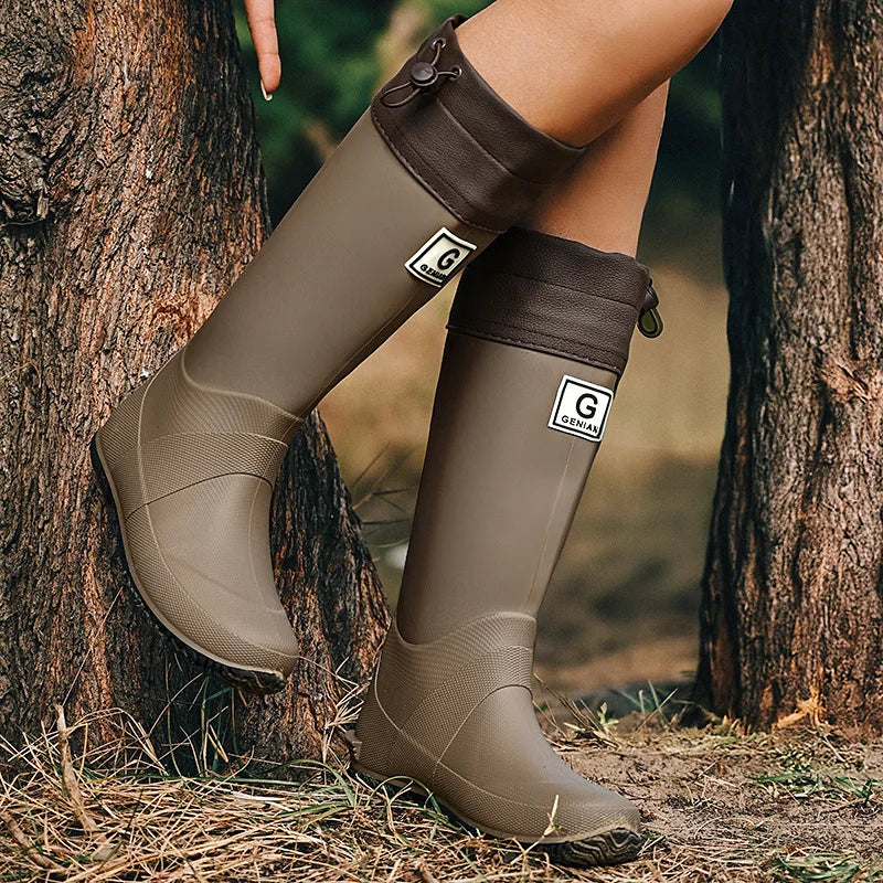 Wellies rain boots waterproof non slip knee high unisex