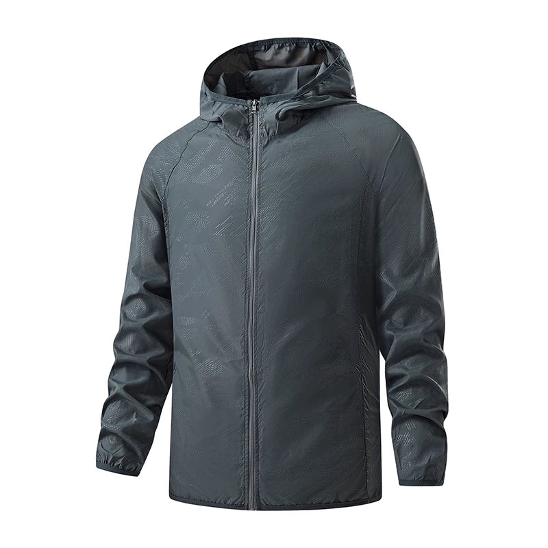 Women men lightweight packable waterproof windbreaker rain jacket UPF 50 sun protection