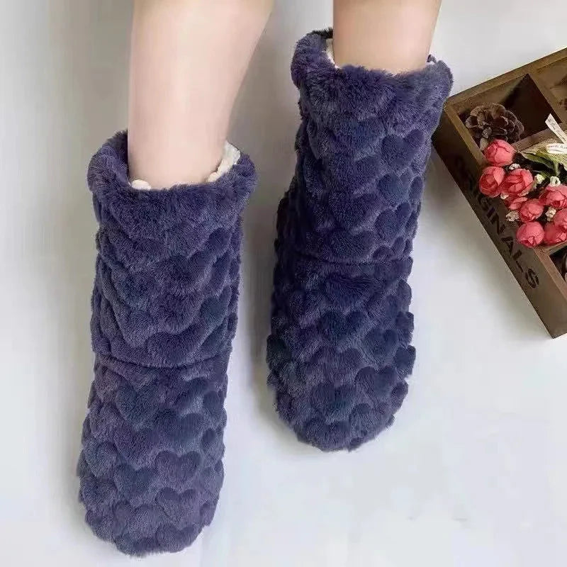 Slipper Socks | Unisex Teddy Lined, Warm Plush | Non Slip Indoor Grip