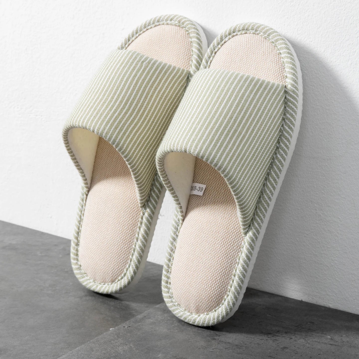 Men's Slippers | Breathable Linen, Slip-On, Open Toe | Spring Summer