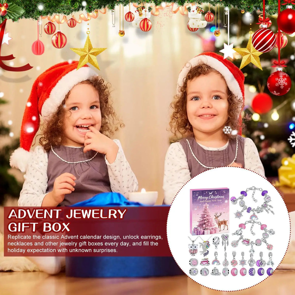 Jewellery Advent Calendar Womens Christmas 24 Earring Bracelet Set