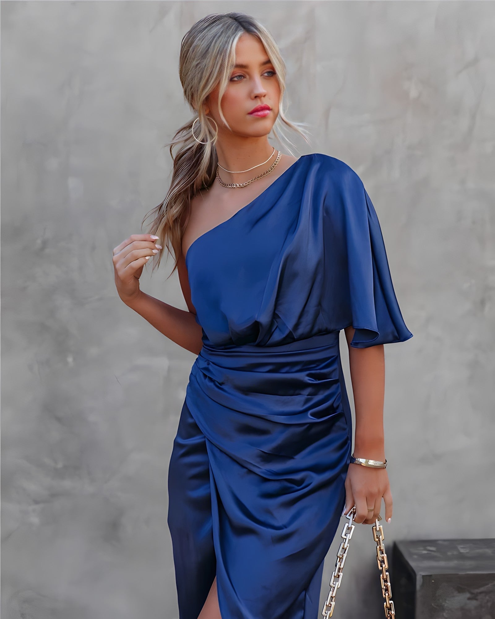 Evening Dress | Women's Silk Spaghetti Strap | Slim Fit Style