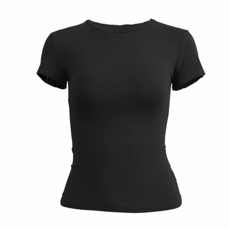 Women's T-Shirt | Short Sleeve, Fitted | Y2K, Mesh
