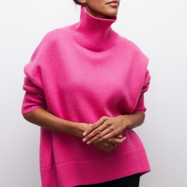 Women Comfortable Jumper High Neck