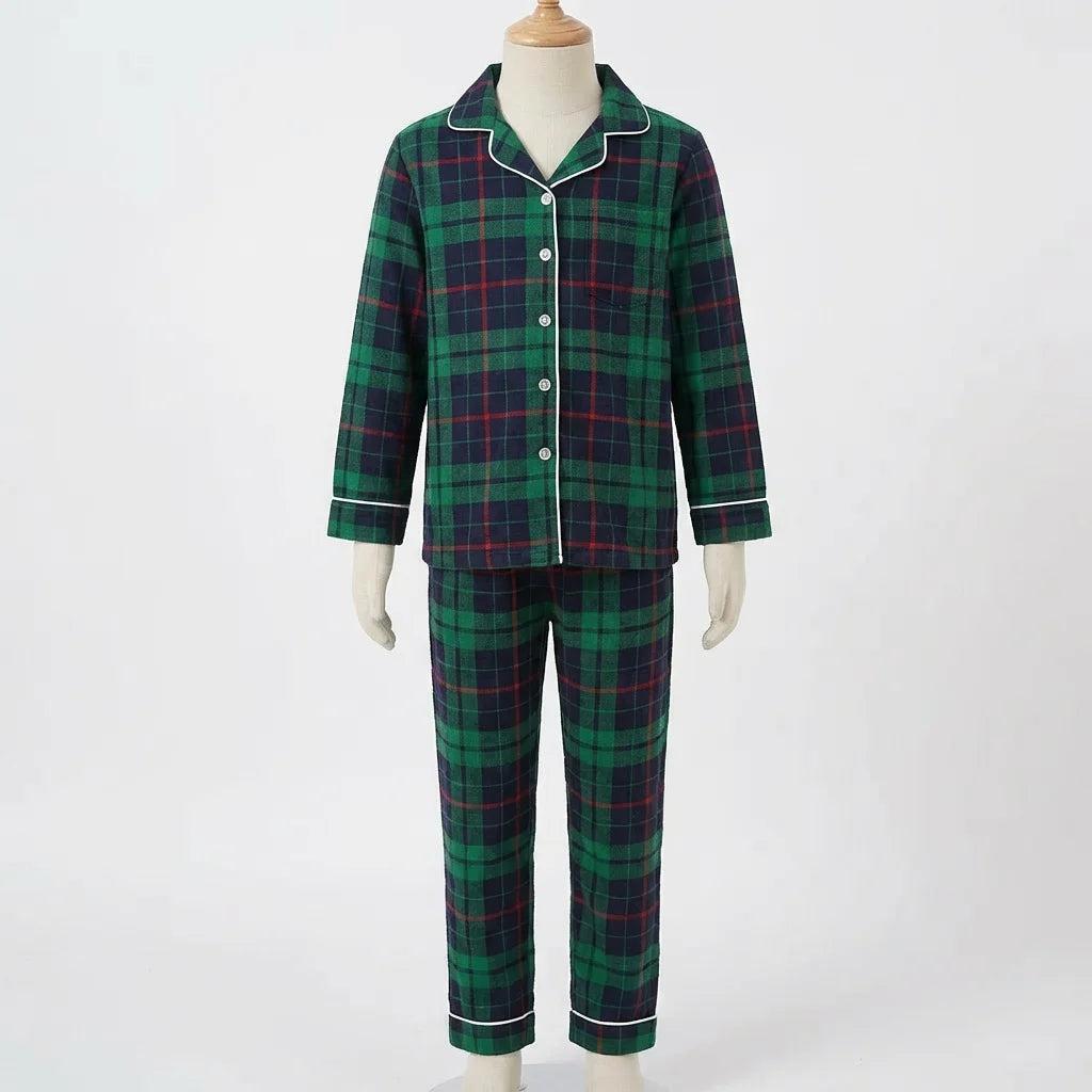 Christmas Pyjamas | Family Matching Plaid, 2 Piece Sets for Adults and Kids