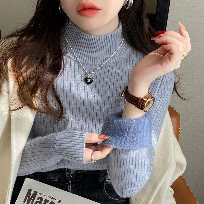 Women's Sweater | Polo Neck, Winter, Fleece Lined